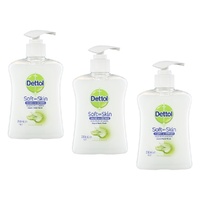 Dettol Antibacterial Liquid Hand Wash Pump Aloe Vera & Vitamin E 250mL Pack of 3