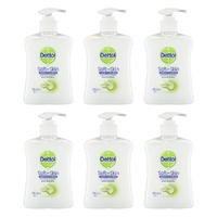 Dettol Antibacterial Liquid Hand Wash Pump Aloe Vera & Vitamin E 250mL Pack of 6