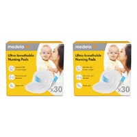 Medela Ultra Breathable Nursing Pads 30 Pack x 3 Bundle of 2