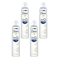 Dove Women Deodorant 0% Aluminium Salts Original 250mL Pack of 4