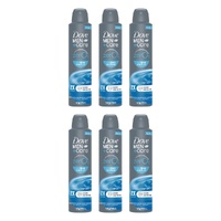 Dove Men+Care 0% Aluminium Aerosol Clean Comfort 250mL Pack of 6
