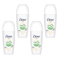 Dove Women 0% Aluminium Salts 48H Roll-On Cucumber 50mL Pack of 4