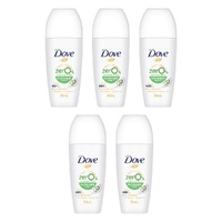 Dove Women 0% Aluminium Salts 48H Roll-On Cucumber 50mL Pack of 5