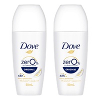 Dove Women 0% Aluminium Salts 48H Roll-On Original 50mL Pack of 2