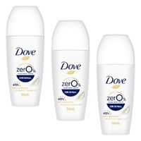 Dove Women 0% Aluminium Salts 48H Roll-On Original 50mL Pack of 3