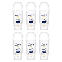 Dove Women 0% Aluminium Salts 48H Roll-On Original 50mL Pack of 6
