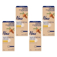 Nair Hair Removal Cream with Sweet Almond Oil Body & Face 75g Pack of 4