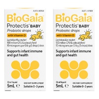 BioGaia Protectis Baby Probiotic Drops with Vitamin D 5mL Pack of 2