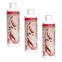 Soodox Nail Polish Remover Acetone 250mL Pack of 3