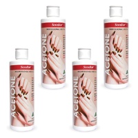 Soodox Nail Polish Remover Acetone 250mL Pack of 4