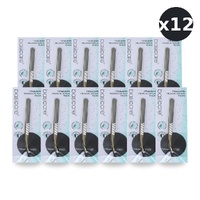 Basicare Curved Slant Tip Tweezers with Half Gold Blade Stainless Steel 8.5cm Pack of 12