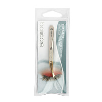 Basic Care Tweezers Curved Slant Tip 1/2 Gold Blade 8.5cm
