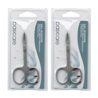 Basicare Stainless Steel Curved Nail Scissors Precision Grooming 3.5 Inch x 2