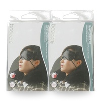 Basicare Travel Sleeping Kit with Neck Pillow Eye Mask and Ear Plugs Pack of 2
