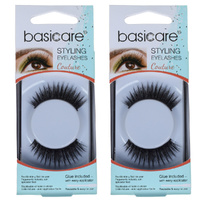 Basicare Styling Eyelashes 3D Blooming 1921 Reusable Lightweight with Glue x 2