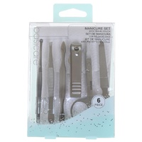 Basicare Manicure Set with Travel Pouch 6 Piece