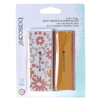 Basicare 4 in 1 Nail File Buff Smooth and Shine Block
