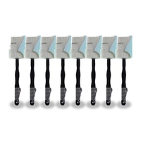 Basicare Dual Loofah Back Brush Detachable Handle 41cm Exfoliating Body Tool Pack of 8
