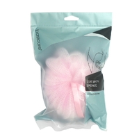 Basic Care Luxe Bath Sponge Pink with Hanging Cord