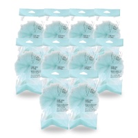 Basicare Luxe Bath Sponge Cream with Hanging Cord Exfoliating Shower Tool Pack of 10