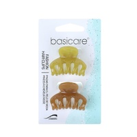 Basicare Fashion Hair Clips Small Claw Clip Beige Twin Pack