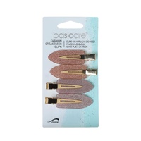 Basicare Fashion Creaseless Clips Glitter Four Pack