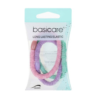 Basicare Pastel Elastic Hair Bands With Bead 3 Pack