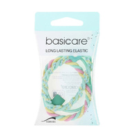Basicare Elastic Hair Bands Long Lasting Light Mint 3 Pack