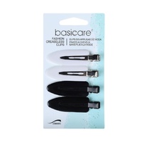 Basicare Fashion Creaseless Clips Black and White Four Pack