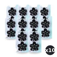 Basicare Black Flower Hair Clips Pack of 2 Secure Stylish Claw Accessories Bundle of 10