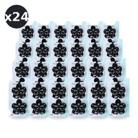 Basicare Black Flower Hair Clips Pack of 2 Secure Stylish Claw Accessories Bundle of 24