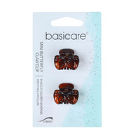 Basicare Mini Claw Hair Clip Shell Design 2 Pack