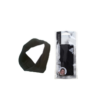 Basicare Black Adjustable Hook and Loop Fastening Headband