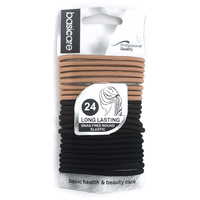 Basicare Multi Color Elastic Hair Bands 24pcs 4mm