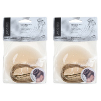 Basicare Bun Styler Kit Blonde M/L Hair Elastic And Bobby Pins Secure Hold x 2