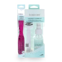 Basicare Detangle Hair Brush Large Pink + Brush Cleaning Kit