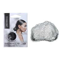Basicare Invisible Hair Net Black Two Pack