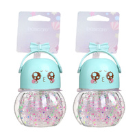 Basicare Clear Print Elastic Hair Bands 130 Pack Medium Snag Free Styling x 2