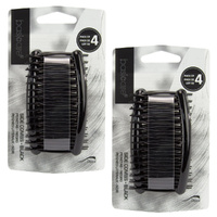 Basicare Side Comb Four Pack Black Strong Hold Durable Hair Styling Combs x 2