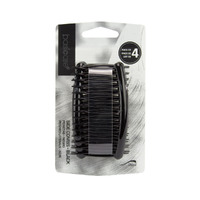 Basicare Side Comb Four Pack Black