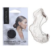 Basicare Invisible Nylon Bun Net Brown Pack Of 3 