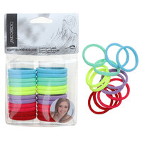 Basicare Super Stretchy Knitted Ponytailers School Colour 24pk