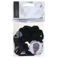 Basicare Soft And Comfortable Scrunchie Flex Large 2pk Black