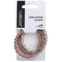 Basicare Elastic Hair Bands Long Lasting 3pk Frilled