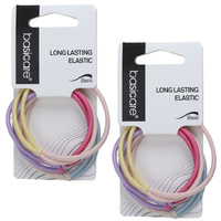 Basicare Long Lasting Elastic Hair Bands 3 Pack Durable Snag Free Hold x 2