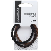 Basicare Elastic Hair Bands Long Lasting 3pk Twisted