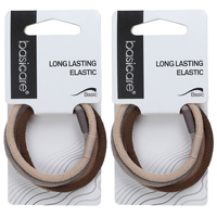 Basicare Long Lasting Elastic Hair Bands 3 Pack Durable Snag Free Hold x 2