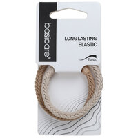 Basicare Elastic Hair Bands Long Lasting 2pk Plaited