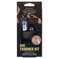 Basicare Mens Manicure Set Nail Clippers with Catcher and Glass File Kit