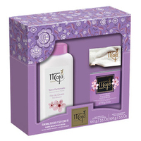 Maja Plum Blossom Gift Set 100gm Talcum Powder 100gm Soap & Towelette